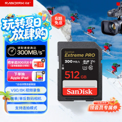闪迪 读速300MB/s SD存储卡  512GB