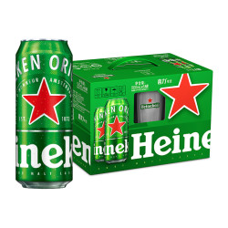 喜力 经典啤酒 500ml*6礼盒+1杯子