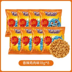 TATACO Tataco 哒哒口干脆面 香辣洋葱鸡肉味 18g*8