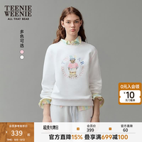 TEENIE WEENIE 圆领简约学院风卫衣 白色 L(170)