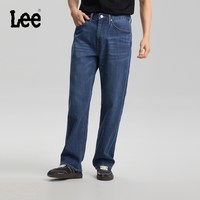 移动端、88VIP：Lee 标准中腰直脚中浅蓝百搭五袋裤款男牛仔裤潮LLMB1007263QJ-571