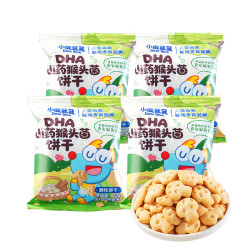 小鹿蓝蓝 DHA山药猴头菌饼干高钙猴菇芡实茯苓磨牙棒儿童零食品牌 DHA山药猴头菌饼干20g*4
