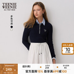 TEENIE WEENIE 女装Polo领针织衫 藏青色 S 160
