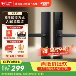 龙霆 德施曼旗下智能门锁电子锁指纹锁密码锁执手款防盗把手入户门T3W T3