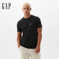 Gap 857901 纯棉Logo口袋 合身短袖T恤