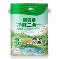 三棵树 净味二合一乳胶漆 5L 白色 内墙涂料
