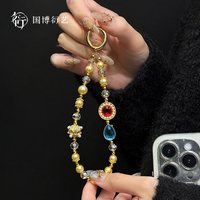 中国国家博物馆 闹蛾扑花隋珠芳华手机链挂手腕创意挂绳串珠礼物