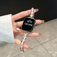 移动端：圣铂 适用华为fit5pro手表表带夏季fit5新款金属fit4小蛮腰树脂表带watch fit3智能手表fit三四代女款时尚高级腕带