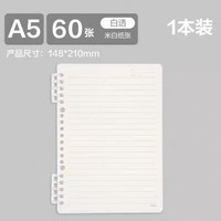 得力 小学生初中生高中生专用活页学科笔记本 A5 60张