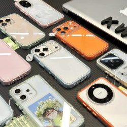 壳雾 透色适用iPhone16/17/14苹果15小米华为vivoppo手机壳情侣