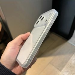 奥菲顿 磨砂透白加厚镜头适用iPhone17/16/15/14/13promax全包防摔
