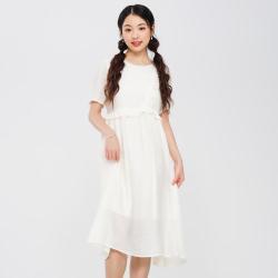 La·go·go 女士荷叶边泡泡袖连衣裙
