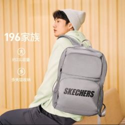 斯凯奇 中性双肩包 L320U196/004L 霜灰色 24.4L