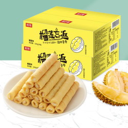 真好意 榴莲味注心蛋卷夹心饼干 100g*3+30g*2 独立包装