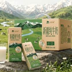 欧若姆 新疆阿克苏纯牛奶 200ml*20盒 全脂