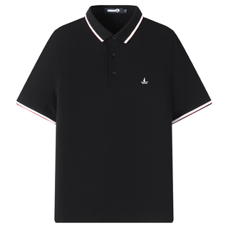Navigare 冰感棉 Polo衫男短袖 暗夜黑 XL