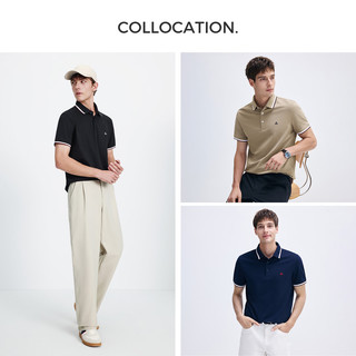 Navigare 冰感棉 Polo衫男短袖 暗夜黑 XL