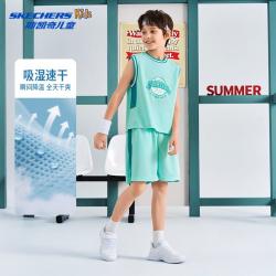 斯凯奇 青少年速干凉感篮球服2026夏新款服透气