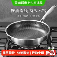 移动端、88VIP：卡罗特 不锈钢蜂窝不粘 煎锅