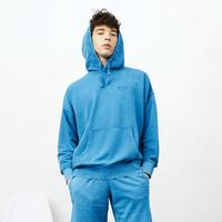 Champion 水洗纯色草写刺绣LOGO圆领套头卫衣