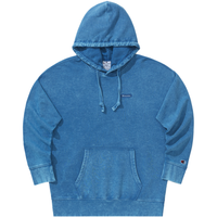 Champion 水洗纯色草写刺绣LOGO圆领套头卫衣