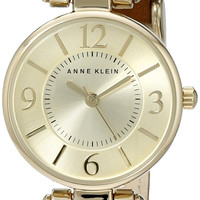 ANNE KLEIN 女士皮革表,Honey/Gold