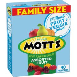 Mott's 什锦水果软糖 无麸质零食 维C果蔬汁软糖 万圣节家庭装40袋907克