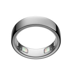 Oura 戒指 5 - 银色 - 尺码 8 - 世界上最小的智能戒指 - 睡眠、活动、女性健康、人工智能顾问,1 周电池寿命,购买前尺寸,Android 和 iOS 兼容