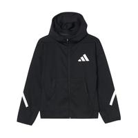 adidas 春秋季男大童经典舒适耐磨运动休闲连帽夹克外套