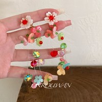 林肉完 花朵流苏耳钉