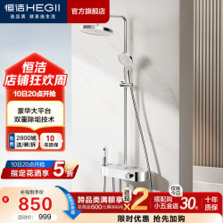 恒洁 花洒淋浴套装 置物大平台双重除垢家用智能除垢花洒套装 942-333A