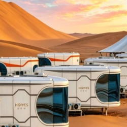 Future Ark·沙之梦未来方舟腾格里沙漠星星宿集 星辰太空舱双床房·独立卫浴落日沙景露台2晚(连住)