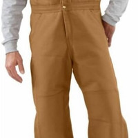 carhartt 男士牛仔裤 Duck Bib Zip Hip Bib Quilt Overall