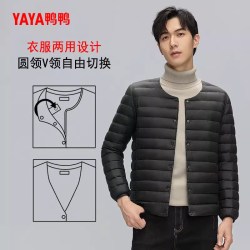 鸭鸭羽绒服 男薄款内胆轻型短款羽绒衣保暖运动外套