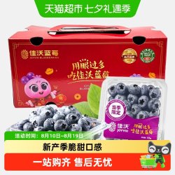 佳沃 秘鲁蓝莓大果礼盒装125g/盒*4/6盒新鲜水果