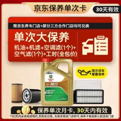 嘉实多 畅行单次大保养卡 0W-20 SQ C6  4L机油+机滤+空调滤+空气滤+工时