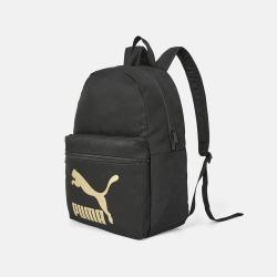 PUMA 新款儿童运动休闲简约双肩背包书包时尚经典金标印花双肩包