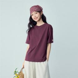 佐丹奴 女士纯棉刺绣圆领短袖T恤