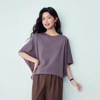 佐丹奴 女款简约纯色中袖T恤 2026年春夏新款