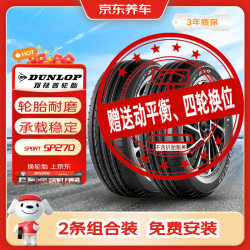 邓普禄 邓禄普轮胎2条包安装195/60R16 89(Q,H,S) SP 270原配日产轩逸/朗逸