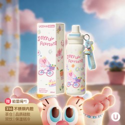 UOOHA 悦动能量 UBW54 保温杯 316不锈钢 12小时 开心卜啦-白色