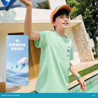 安踏 呼吸棉纯棉儿童短袖t恤男童女童短袖26新款夏季透气安踏童装