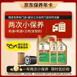 嘉实多 畅行双次小保养卡 0W-40 SQ A3/B4 6L 含机油+机滤+工时 汽车保养