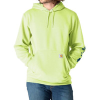 carhartt 男士卫衣 Loose High-visibility Logo Sleeve Hoodie