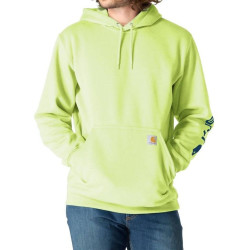 carhartt 男士卫衣 Loose High-visibility Logo Sleeve Hoodie