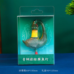 1 青铜彩绘雁鱼灯发光冰箱贴中国风古典文创礼品西安陕博旅游纪念品 发光冰箱贴--青铜彩绘雁鱼灯