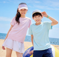 特步 儿童短袖T 纯棉/速干