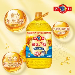 多力 压榨玉米油5L+葵花籽油4.5L 黄金3益