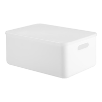 LIUIUSU 加厚环保PP 带磨砂盖提手中号 36*26*16cm 收纳箱