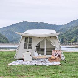 牧高笛 户外露营防风防雨防晒屋型帐便携自动速开帐篷假日山居5.0
